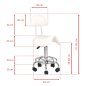 Cosmetic stool 6001 white