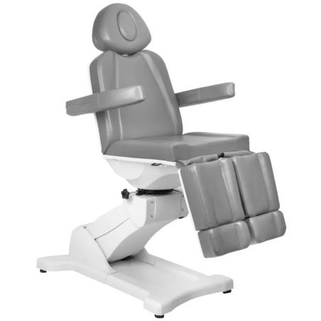 Elektrische pedicurestoel Azzurro 869AS Pedi met 5 motoren, draaibaar en grijs voor professionele pedicure en podologie