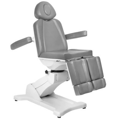 Elektrische pedicurestoel Azzurro 869AS Pedi met 5 motoren, draaibaar en grijs voor professionele pedicure en podologie