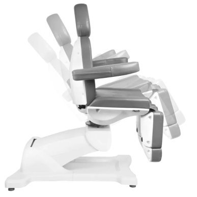 Elektrische pedicurestoel Azzurro 869AS Pedi met 5 motoren, draaibaar en grijs voor professionele pedicure en podologie