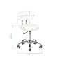 Professionele pedicurekruk A-007 wit met hydraulische hoogteverstelling voor pedicurebehandelingen in salon en praktijk Professionele pedicurekruk A-007 wit met hydraulische hoogteverstelling voor pedicurebehandelingen in salon en praktijk