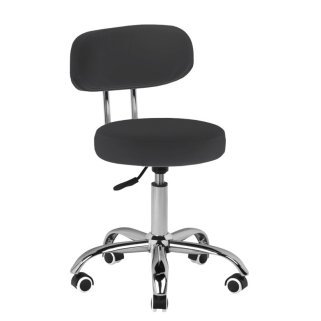 Professionele pedicurekruk A-007 zwart met hydraulische hoogteverstelling voor pedicure, podologie en beautysalon