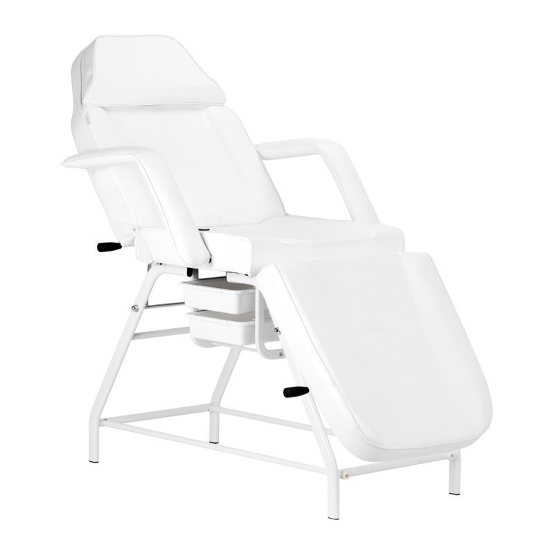 Fauteuil cosmétique blanc 557A avec cuvette