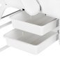 Fauteuil cosmétique blanc 557A avec cuvette