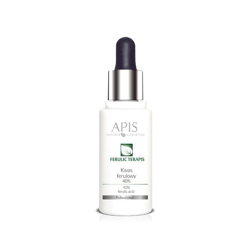 Cosmetisch zuur Ferulic 40% Apis 30 ml voor professionele cosmetische zuurbehandelingen in salon en beautypraktijk Cosmetisch zuur Ferulic 40% Apis 30 ml voor professionele cosmetische zuurbehandelingen in salon en beautypraktijk