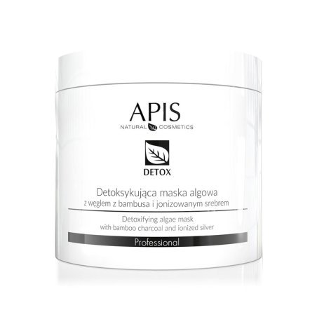 Detox-alginaatmasker met bamboehoutskool en geïoniseerd zilver Apis 250 g voor reinigende gezichtsverzorging