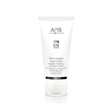 Detox-gelmasker met bamboehoutskool en geïoniseerd zilver Apis 200 ml voor professionele huidverzorging en salonbehandelingen