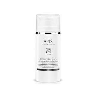 Detox gezichtsserum Apis met bamboehoutskool en geïoniseerd zilver, 100 ml voor frisse gezichtshuid