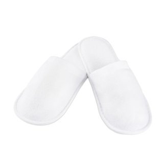 Badstof slippers wit voor eenmalig gebruik, klantcomfort en hygiëne tijdens spa- en schoonheidsbehandelingen in de salon