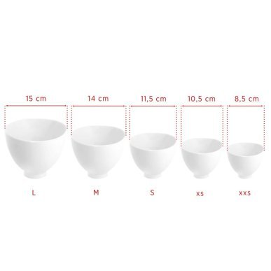 Siliconen cup XXS voor professionele werkplekorganisatie in salon en praktijk, compacte aanvulling voor dagelijks gebruik