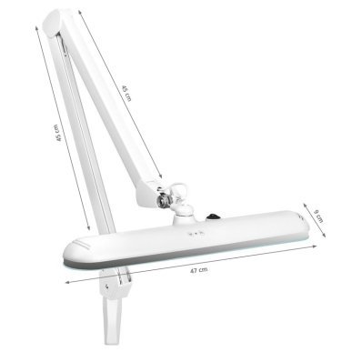 LED-werklamp met klem Elegante 801-L, wit, met intensiteitsregeling voor beautybehandelingen en nauwkeurige werkplekverlichting