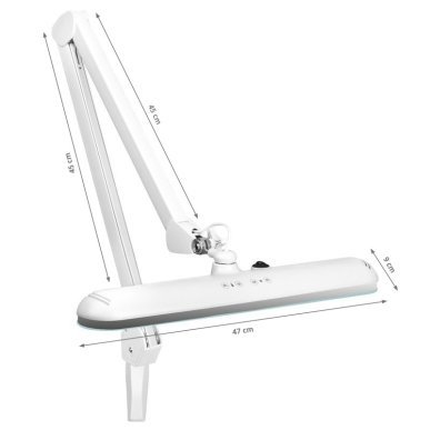 LED-werklamp met klem Elegante 801-TL met kleur- en intensiteitsregeling voor salons en nauwkeurig detailwerk