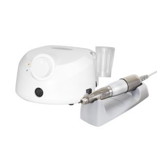 Professionele nagelfreesmachine Saeyang Marathon Escort II Pro SH30N wit, 0-30.000 rpm, met voetpedaal voor salonwerk