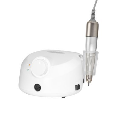Professionele nagelfreesmachine Saeyang Marathon Escort II Pro SH30N wit, 0-30.000 rpm, met voetpedaal voor salonwerk
