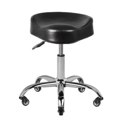 Professionele cosmetische kruk Gabbiano A450 zwart voor een beautysalon, kapsalon en moderne saloninrichting