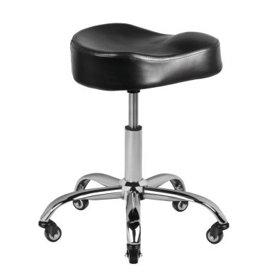 Professionele cosmetische kruk Gabbiano A450 zwart voor een beautysalon, kapsalon en moderne saloninrichting