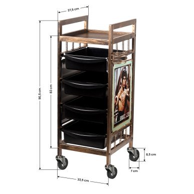 Professionele kappers trolley Gabbiano 8-139 voor salonorganisatie beauty-inrichting en dagelijks salongebruik