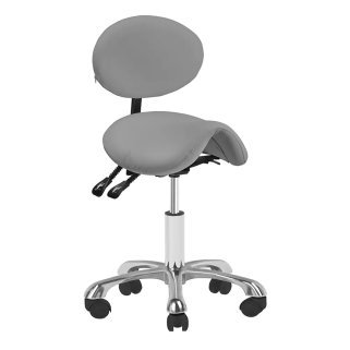 Professionele cosmetische kruk Giovanni 1025 grijs voor beautysalon, kapsalon en praktijk met comfortabel werken