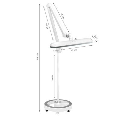 LED-werklamp met kleur- en intensiteitsregeling Elegante 801-TL voor salon, nagelstyling, wimperwerk en werkplekverlichting