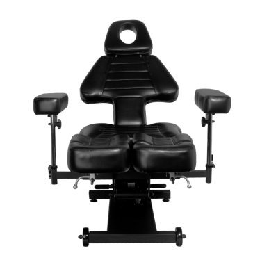 Elektrische tattoo stoel Pro Ink 606 zwart voor professionele tattoo studio's en comfortabele klantpositionering in de studio