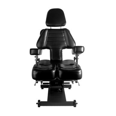Elektrische tattoo stoel Pro Ink 606 zwart voor professionele tattoo studio's en comfortabele klantpositionering in de studio