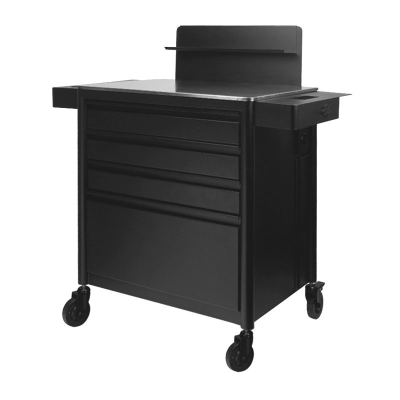 Professionele tattoo-trolley Pro Ink 701 zwart voor georganiseerde werkplekken en comfortabel werken in de tattoostudio Professionele tattoo-trolley Pro Ink 701 zwart voor georganiseerde werkplekken en comfortabel werken in de tattoostudio