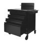 Professionele tattoo-trolley Pro Ink 701 zwart voor georganiseerde werkplekken en comfortabel werken in de tattoostudio Professionele tattoo-trolley Pro Ink 701 zwart voor georganiseerde werkplekken en comfortabel werken in de tattoostudio