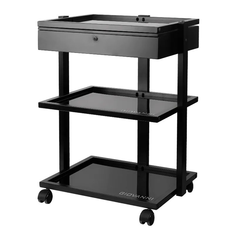 Professionele tattoo trolley Pro Ink 1040A zwart voor werkplekorganisatie en klantcomfort in de tattoo studio Professionele tattoo trolley Pro Ink 1040A zwart voor werkplekorganisatie en klantcomfort in de tattoo studio