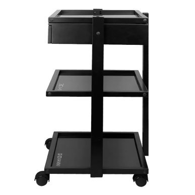 Professionele tattoo trolley Pro Ink 1040A zwart voor werkplekorganisatie en klantcomfort in de tattoo studio