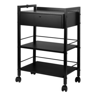 Professionele tattoo trolley Pro Ink 1019A zwart voor overzichtelijke werkplekorganisatie en klantcomfort in de tattoostudio