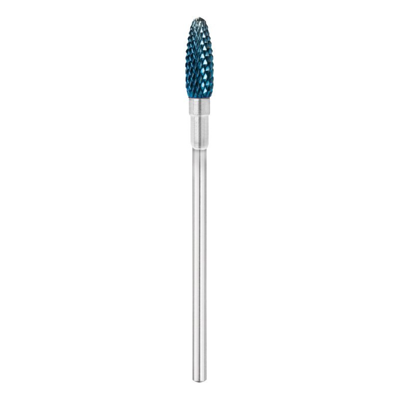 Professionele nagelfreesbit Hard Blue kegel 02 Exo voor gel, acryl en hybride nagels bij manicure en pedicure
