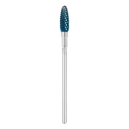 Professionele nagelfreesbit Hard Blue kegel 02 Exo voor gel, acryl en hybride nagels bij manicure en pedicure