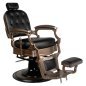 Professionele barberstoel Gabbiano Old Ernesto zwart met hydraulische lift voor kapsalon, barbershop en saloninrichting
