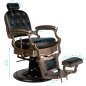 Professionele barberstoel Gabbiano Old Ernesto zwart met hydraulische lift voor kapsalon, barbershop en saloninrichting