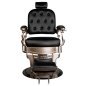 Professionele barberstoel Gabbiano Old Ernesto zwart met hydraulische lift voor kapsalon, barbershop en saloninrichting