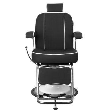 Professionele barberstoel Gabbiano Amadeo zwart voor kapsalon en barbershop met comfort voor dagelijkse kappersdiensten