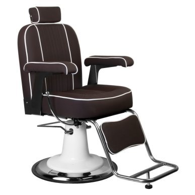 Professionele barberstoel Gabbiano Amadeo bruin voor kapsalon en barbershop met comfort en praktische saloninrichting