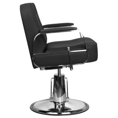 Professionele barberstoel Gabbiano Stern zwart voor kapsalon en barbershop met comfort voor dagelijkse saloninrichting