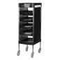Professionele kapperswerkwagen Gabbiano FX11F zwart voor kapsalon, beautysalon, praktijk en professionele studio