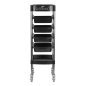 Professionele kapperswerkwagen Gabbiano FX11F zwart voor kapsalon, beautysalon, praktijk en professionele studio