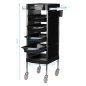 Professionele kapperswerkwagen Gabbiano FX11F zwart voor kapsalon, beautysalon, praktijk en professionele studio