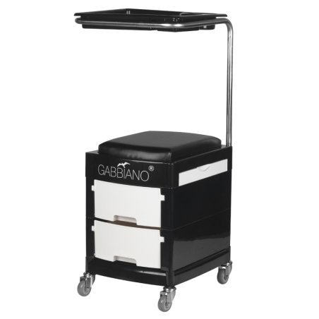 Pedicurekruk 16 PLUS in zwart-wit voor professionele saloninrichting, praktijk en comfortabele pedicurebehandelingen