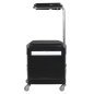 Pedicurekruk 16 PLUS in zwart-wit voor professionele saloninrichting, praktijk en comfortabele pedicurebehandelingen