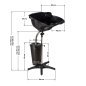 Mobiele kapperswasunit met tank Gabbiano FT42-1 voor professionele salons en comfortabele, praktische haarverzorging