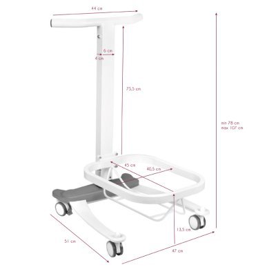 Pedicuretray met liftfunctie voor professionele saloninrichting en comfortabele pedicurebehandelingen op een praktische werkplek