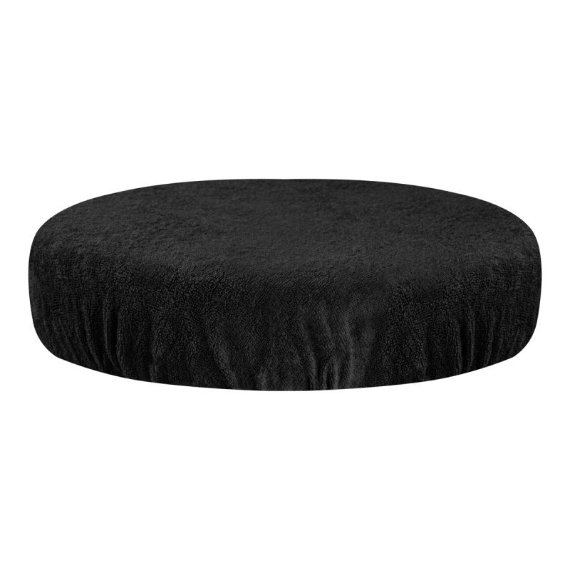 Badstof krukhoes zwart voor salons, hygiënische bescherming en meer comfort, inhoud 180 g voor behandelruimtes en werkplekken Badstof krukhoes zwart voor salons, hygiënische bescherming en meer comfort, inhoud 180 g voor behandelruimtes en werkplekken