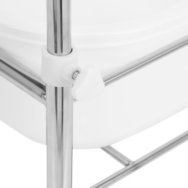 Professionele pedicuretray chroom voor beautysalon, praktijk, kapsalon en studio met overzichtelijke werkplek