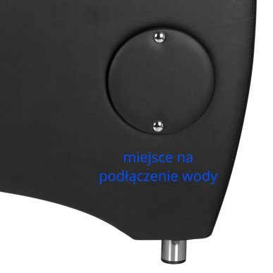 Professionele kapperswasunit Hair System HSB46 zwart voor kapsalon, beautysalon, klantcomfort en verzorgde saloninrichting