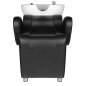 Professionele kapperswasunit Hair System HSB46 zwart voor kapsalon, beautysalon, klantcomfort en verzorgde saloninrichting