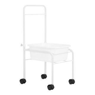 Witte pedicuretray voor beautysalon, praktijk en studio voor een professionele, overzichtelijke werkplek voor efficiënt